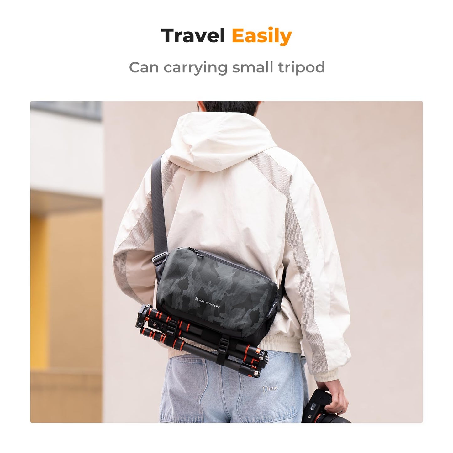 K&F 2 in 1 Sling Bag Everyday Photography Crossbody Camera Bag