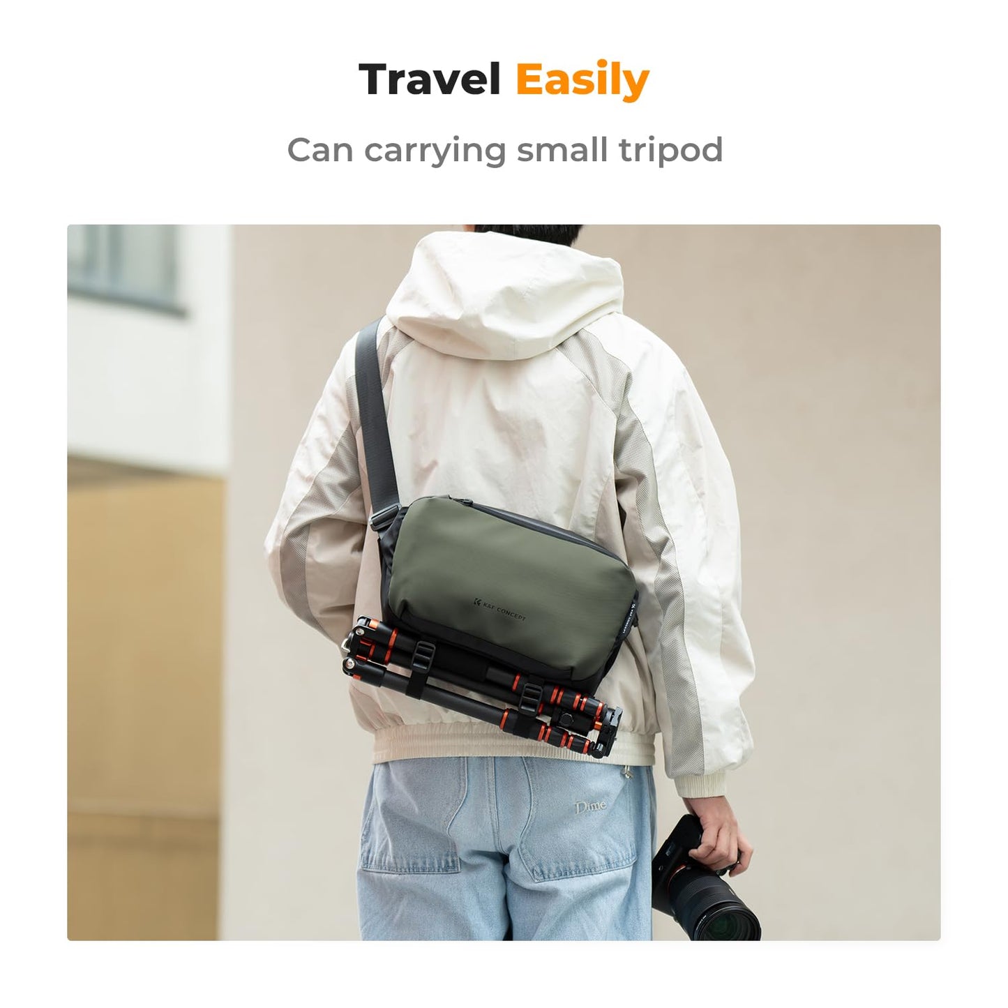 K&F 2 in 1 Sling Bag Everyday Photography Crossbody Camera Bag