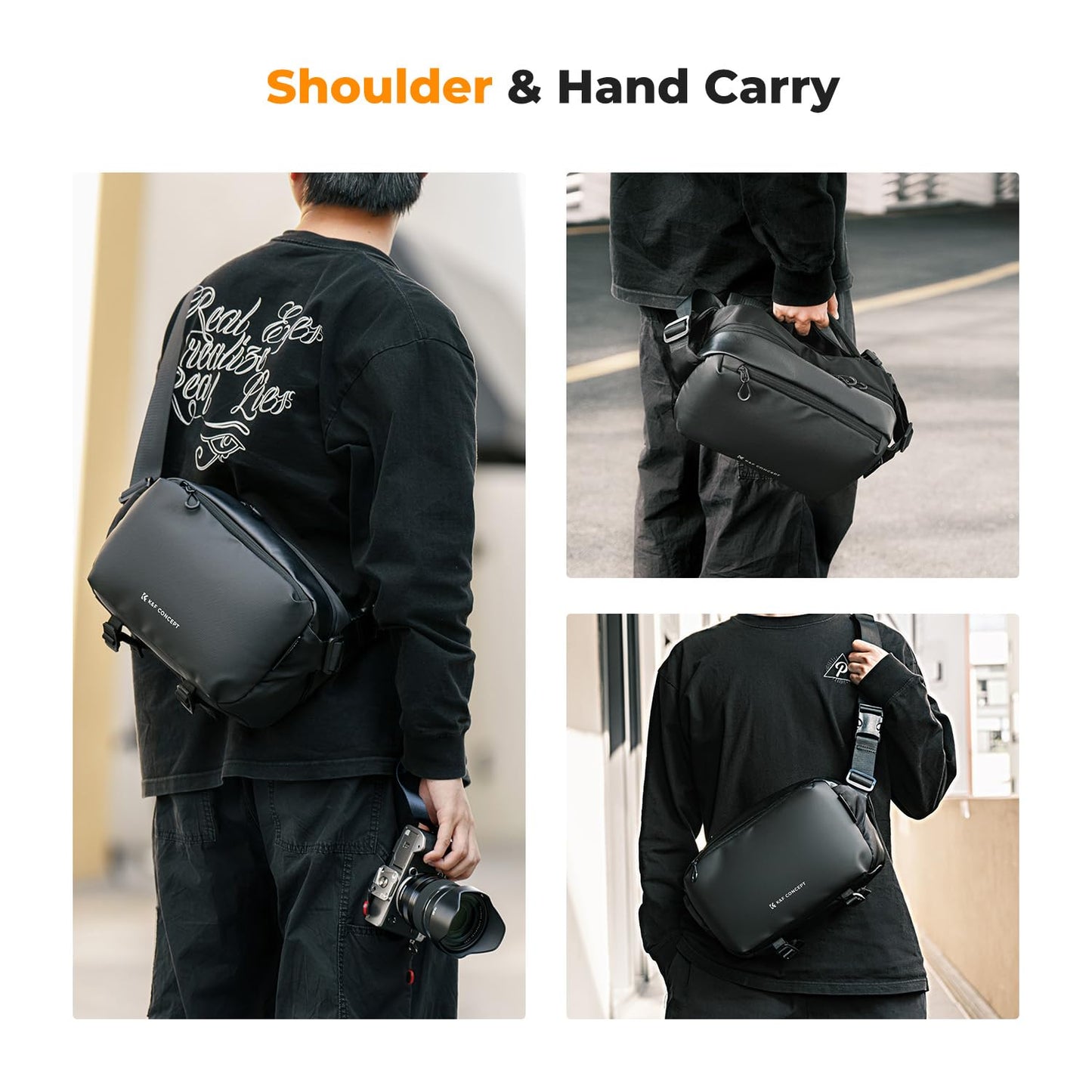 K&F 2 in 1 Sling Bag Everyday Photography Crossbody Camera Bag