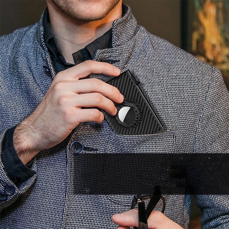 Trackable Wallet & Card Holder Carbon Fiber